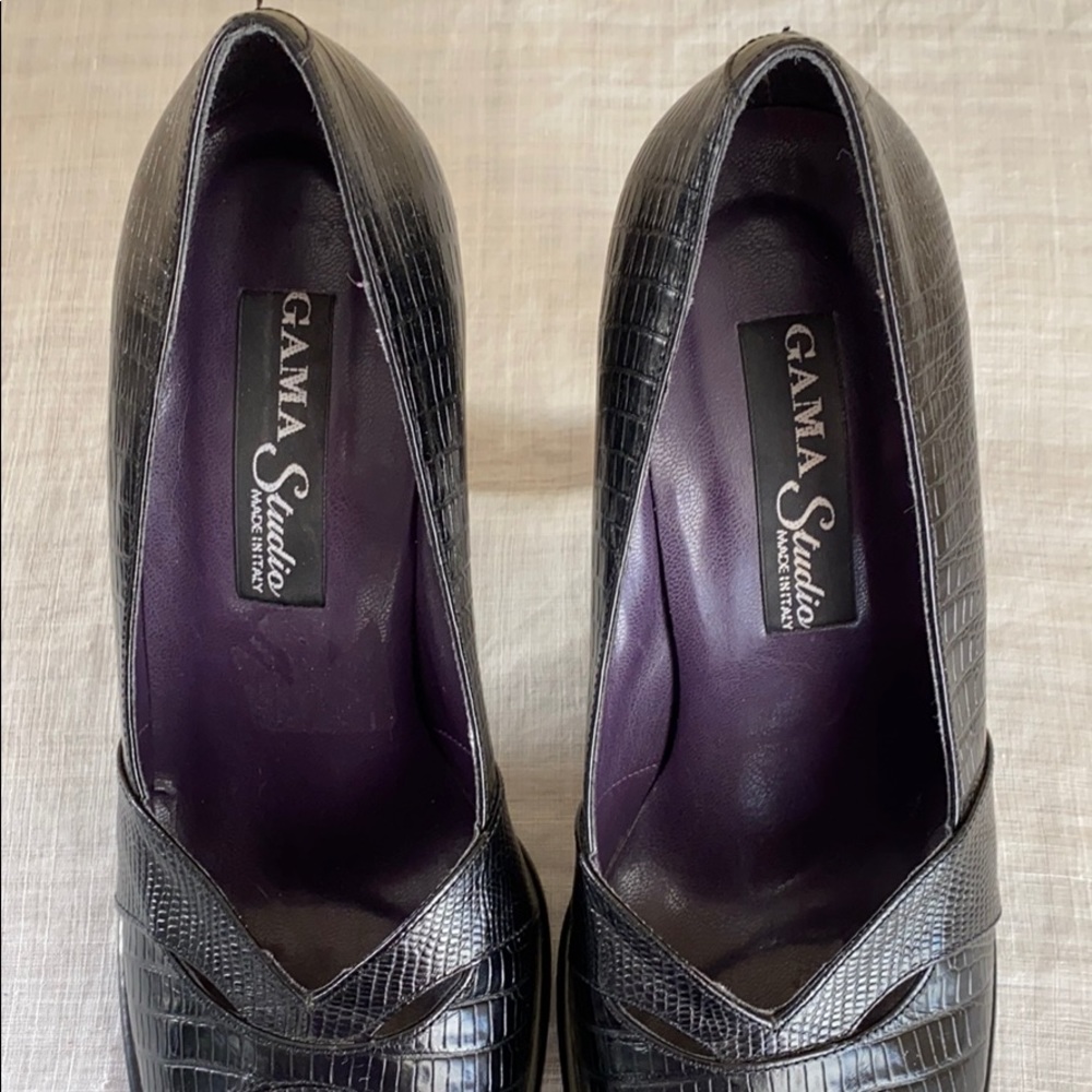 Gama Studio Heels - Black Leather - Picture 6 of 8